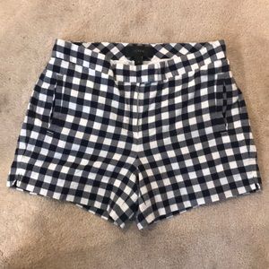 JCrew gingham short size 0